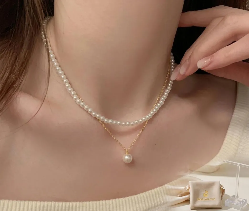 Elegant Pearl Necklace with luxury Pendant for Women